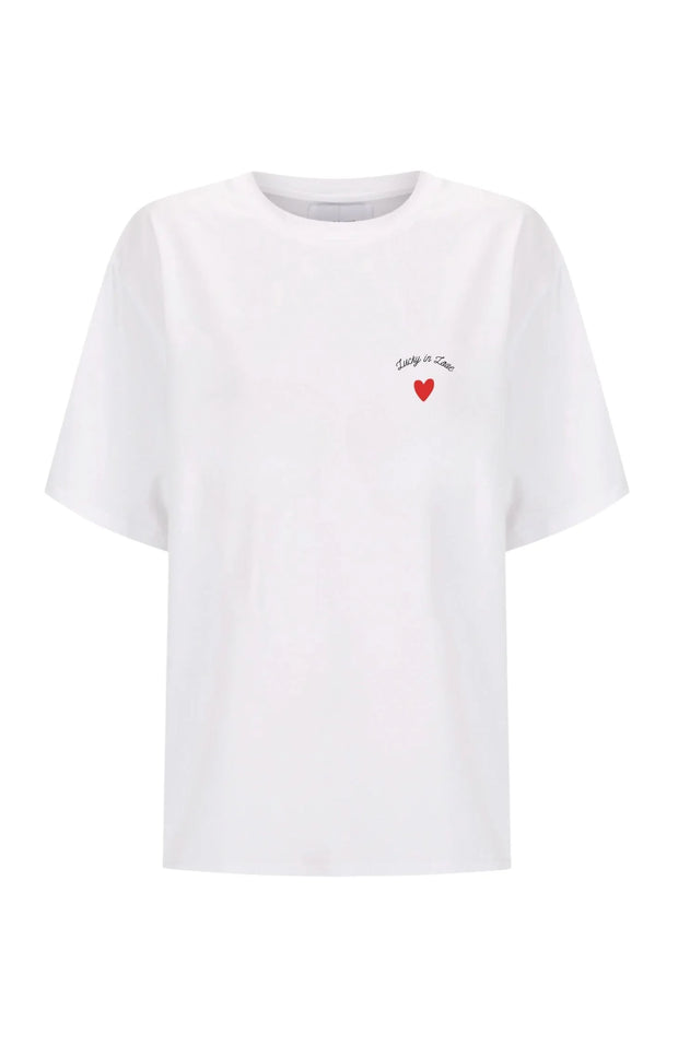 Ace of Hearts Tee - White/Red