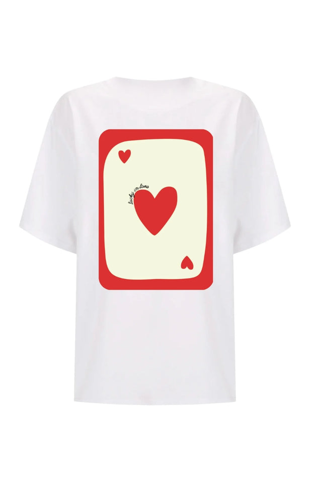 Ace of Hearts Tee - White/Red