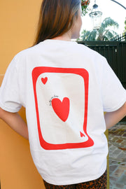 Ace of Hearts Tee - White/Red