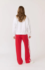 (PRE-ORDER) Ada Slim Sweater - White/Cherry