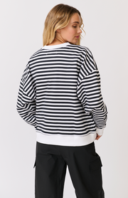 Ada Slim Sweater - Black/White Stripe