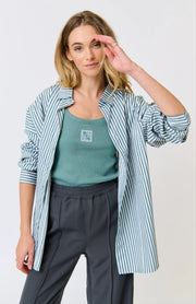 Adalyn Shirt - Alpine Mist Stripe