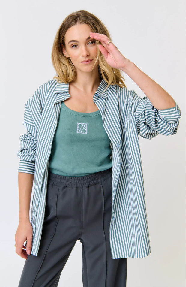 Adalyn Shirt - Alpine Mist Stripe