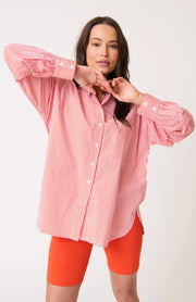 Adalyn Shirt - Mandarin Stripe