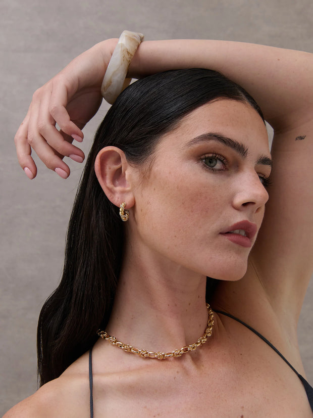 Lara Angular Cuff Bangle - Multi