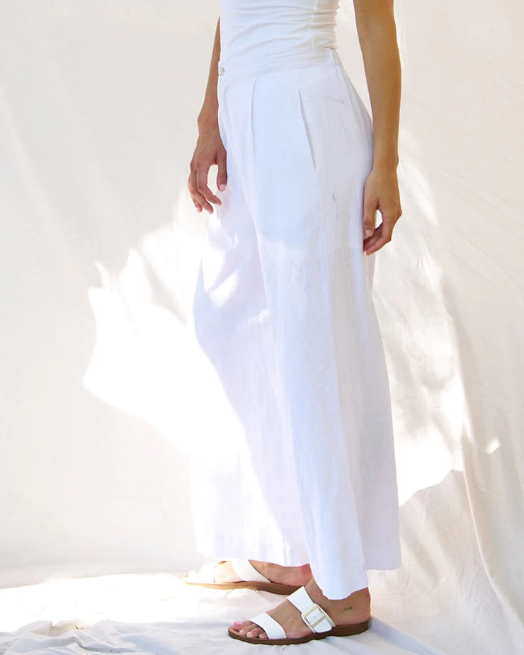 Aspen Palazzo Pant - White