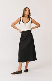 Astrid Skirt - Black Denim