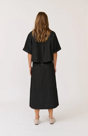 Astrid Skirt - Black Denim