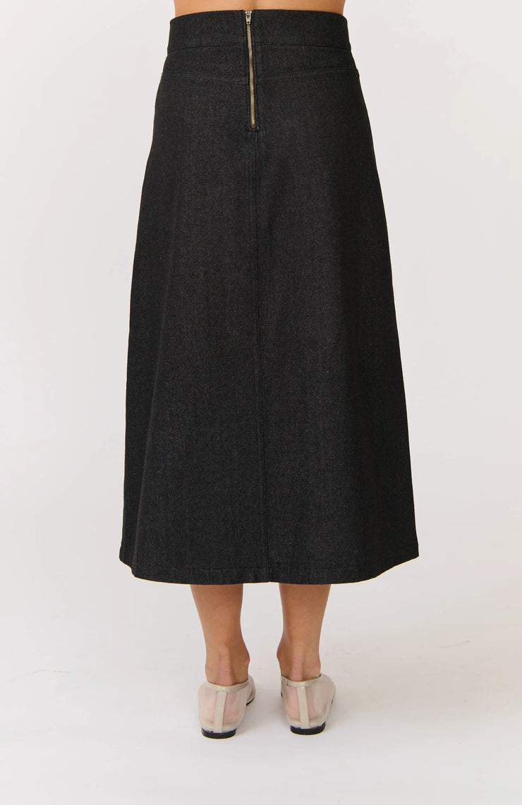 Astrid Skirt - Black Denim