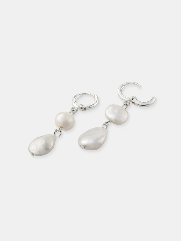 Aura Pearl Earrings - Sterling Silver Plated