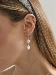 Aura Pearl Earrings - Sterling Silver Plated