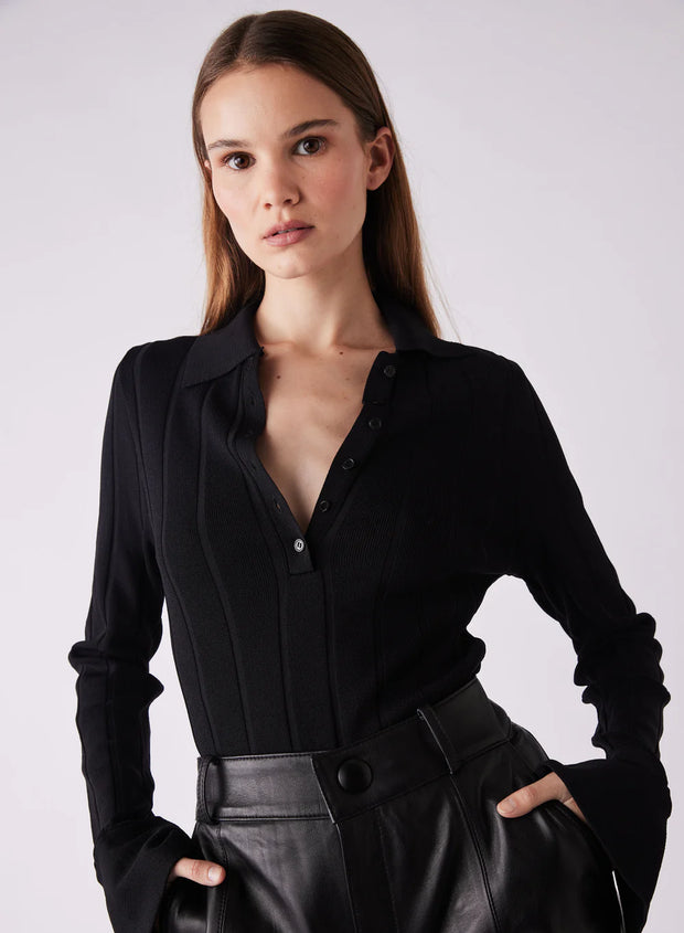 Esmaée - Avenue Button Sweater - Black