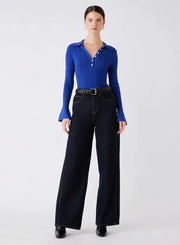 Esmaée - Avenue Button Sweater - Cobalt