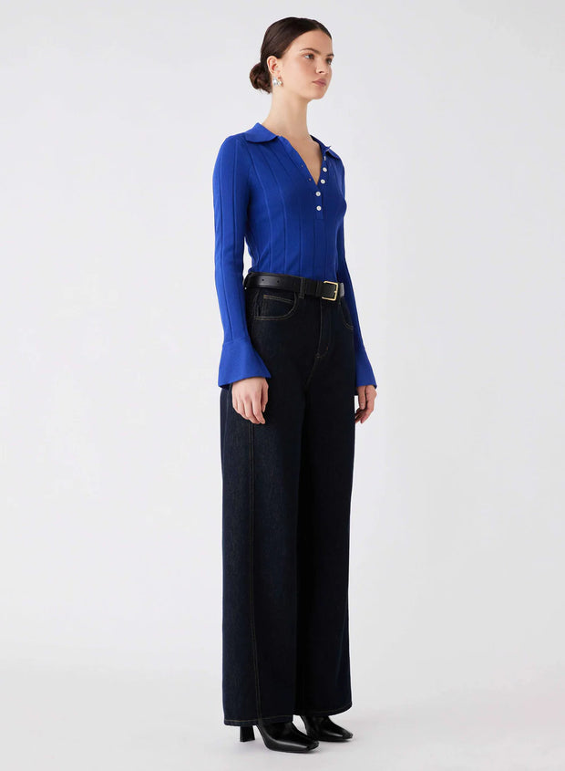 Esmaée - Avenue Button Sweater - Cobalt
