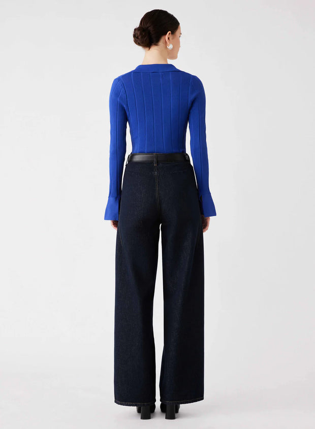 Esmaée - Avenue Button Sweater - Cobalt