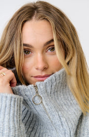 Azura Knit Pullover - Grey Marle