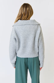Azura Knit Pullover - Grey Marle