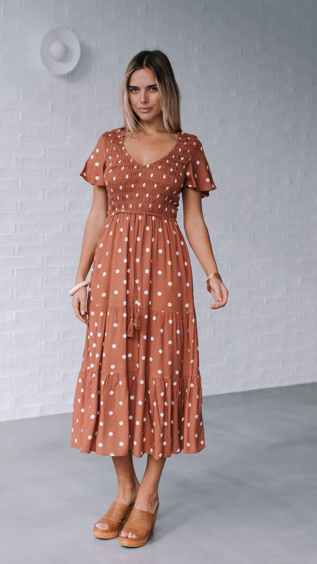 Julia Midi Dress - Polka Dot