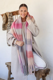 Aspen Check Scarf - Warm Spring