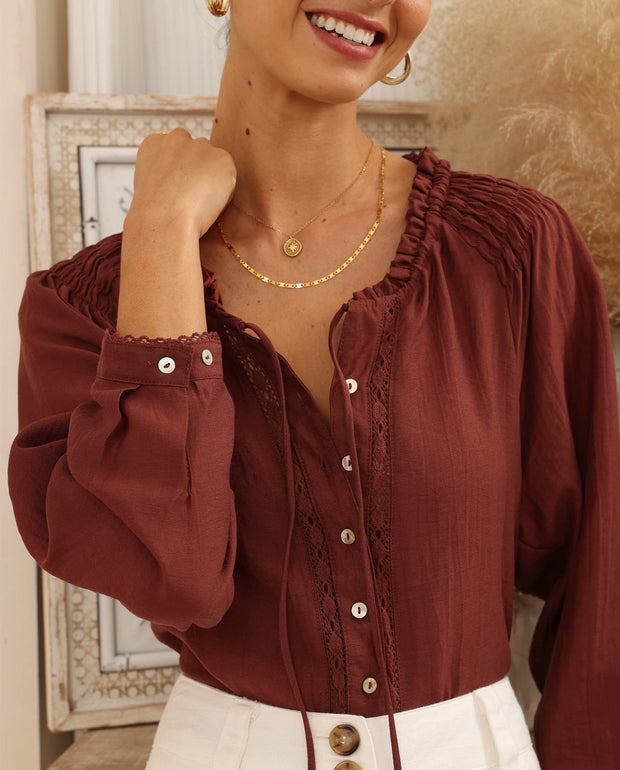 Jada Blouse - Chocolate