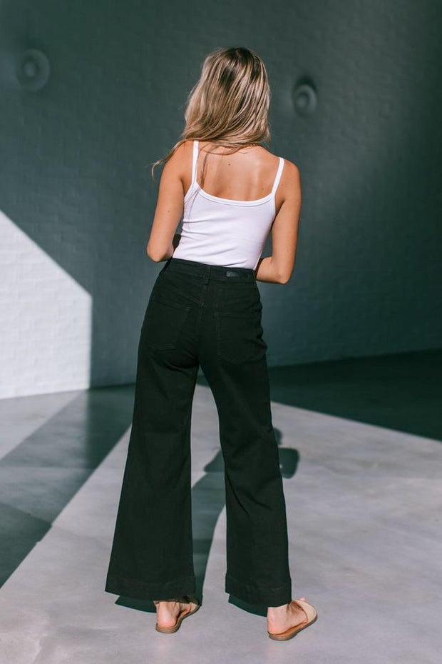 Calvin Wide Leg Jeans - Black