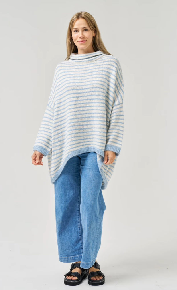 Lyric Stripe Knit Jumper - White