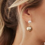 BOLLA Earrings - Gold-Pearl