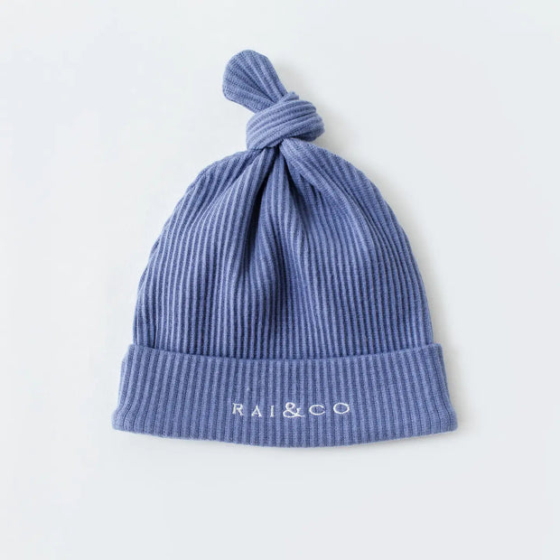 RAI & Co - Baby Beanie Ribbed Knotted - Royal Blue