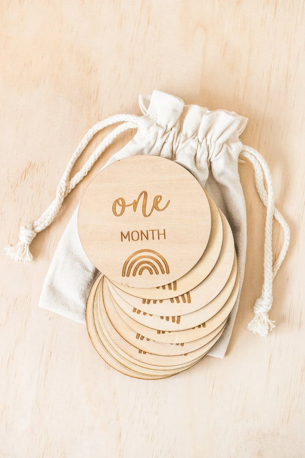 KiiN - Baby Milestone Wooden Discs