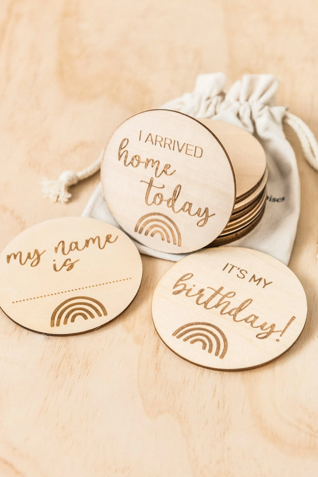 KiiN - Baby Milestone Wooden Discs