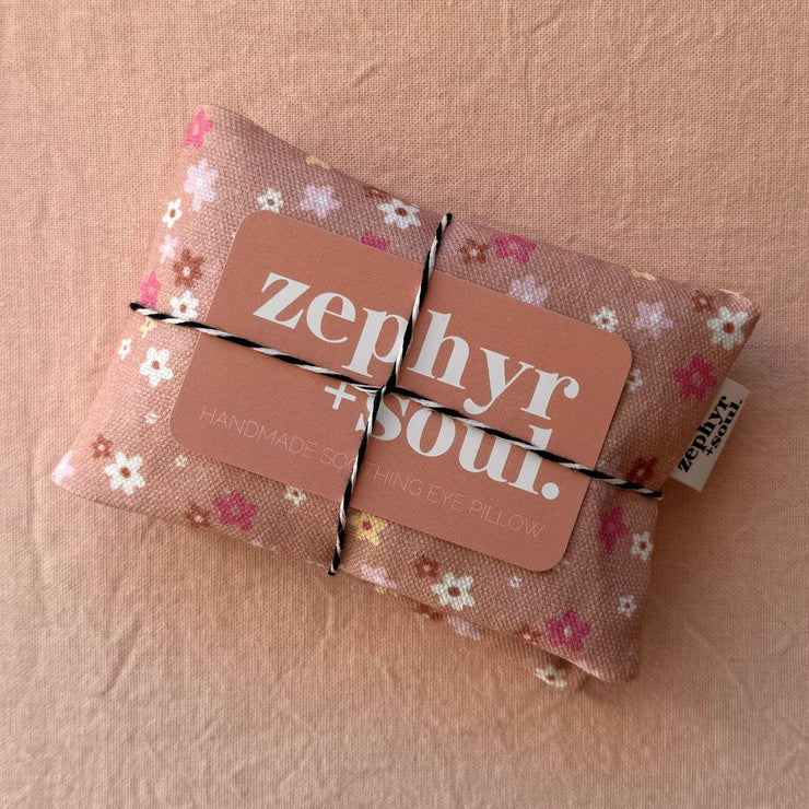 Eye Pillow - Beige + Pink Floral