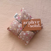 Travel Heat Bag - Beige + Pink Floral