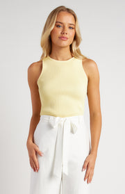 Beth Knit Tank - Lemon