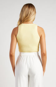 Beth Knit Tank - Lemon