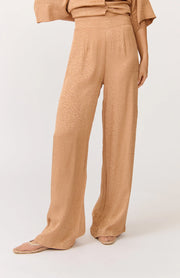 Bex Pant - Rust Woven Leopard