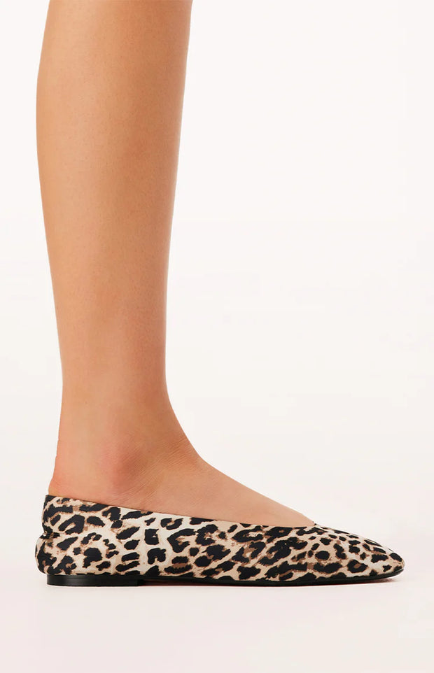SUZIE Ballet Flats - Leopard Satin