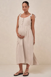 Breeze Along Midi Dress - Natural