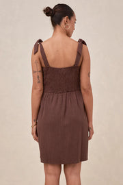 Breeze Along Mini Dress - Chocolate