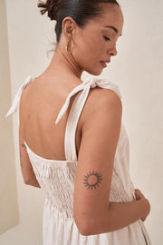 Breeze Along Mini Dress - Natural Fleck