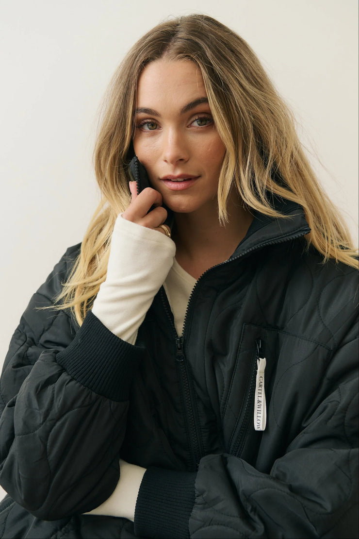 Bridie Jacket - Black/Cream