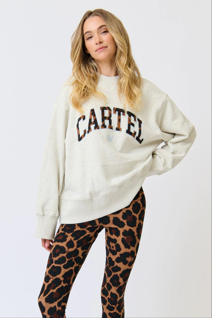Bronwyn Sweater - Oat Marle/Leopard