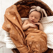 Organic Muslin Wrap - Bronze Palm