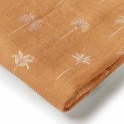 Organic Muslin Wrap - Bronze Palm