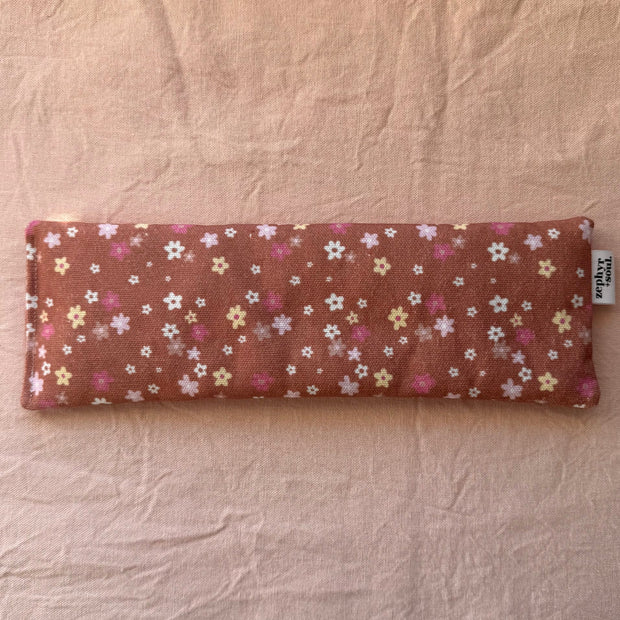Eye Pillow - Brown + Pink Floral