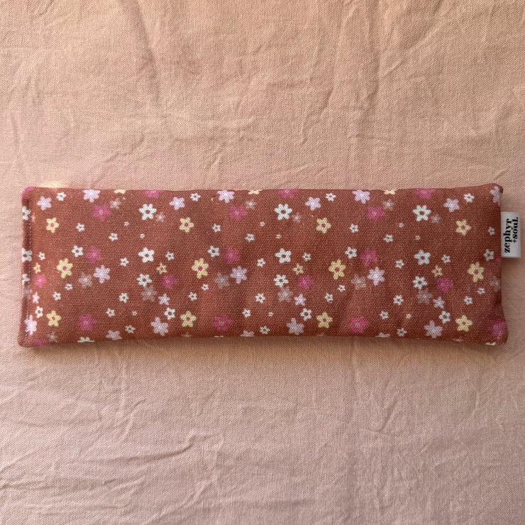 Eye Pillow - Brown + Pink Floral