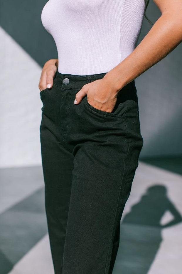 Calvin Wide Leg Jeans - Black