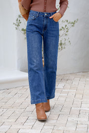 Mika Wide Leg Jeans - Dark Wash