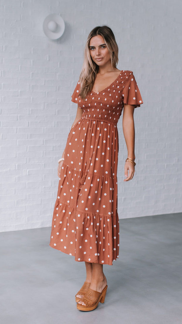 Julia Midi Dress - Polka Dot