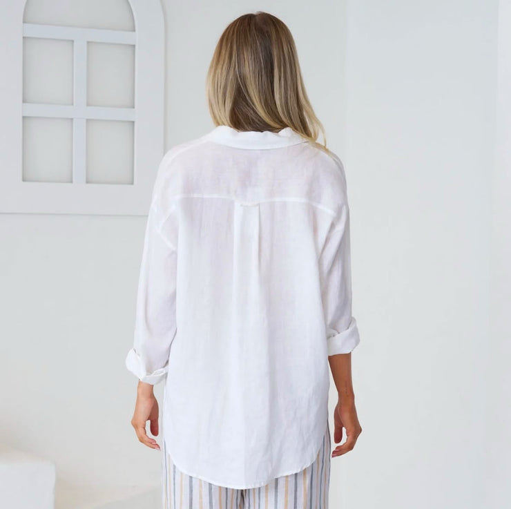 Zoe Linen Shirt - White