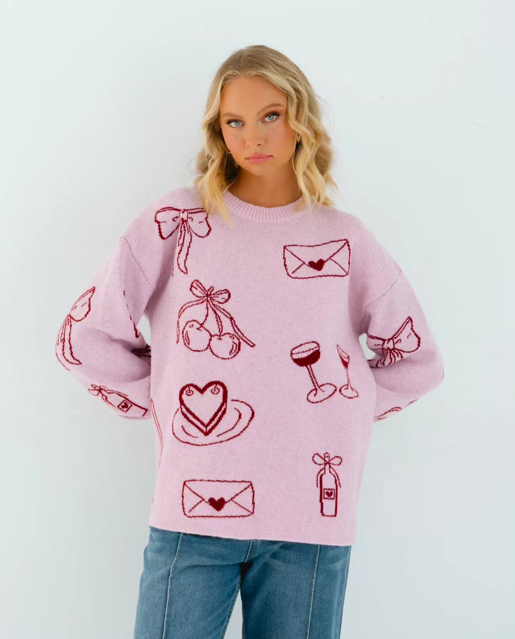 Wine Time Knit Jumper